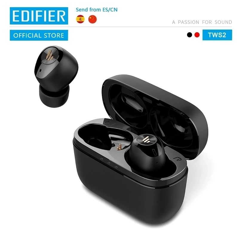 TWS наушники EDIFIER TWS2 с поддержкой Bluetooth 5 0 IPX4 время работы до 12 часов|Наушники и