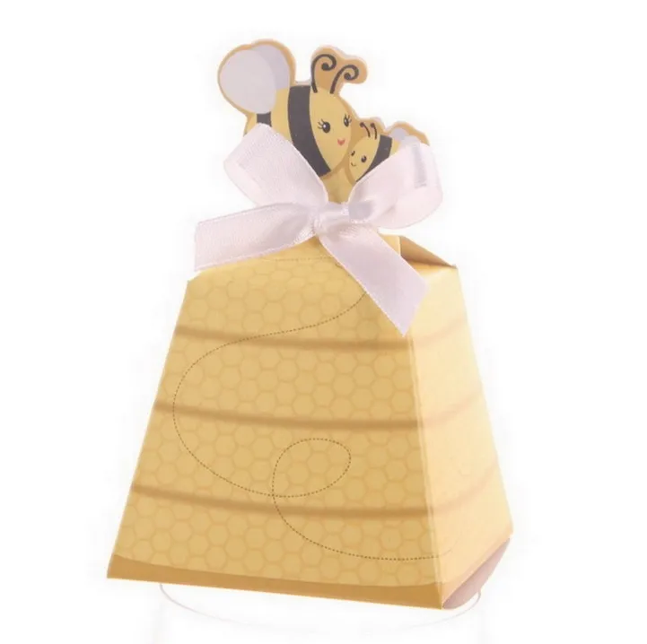 10 шт. горячая Распродажа Желтый пчела стиль сувениры Сладкий подарок коробка с