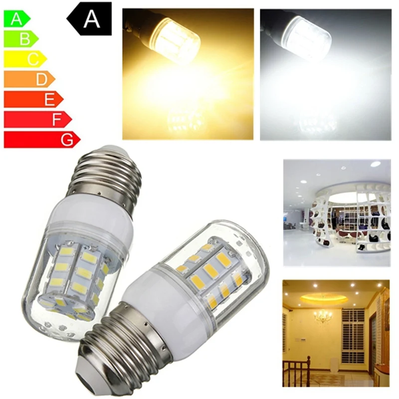 27 Светодиодная Лампочка 5730 SMD супер яркая E27 DC 12V Энергосберегающая лампочка-Кукуруза лампа прожектора белого освещения дродоставка
