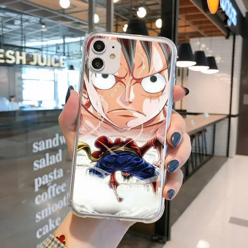 

One Piece Japan Anime Luffy Tony Chopper Phone Case Transparent for iPhone 11 12 mini pro XS MAX 8 7 6 6S Plus X 5S SE 2020 XR