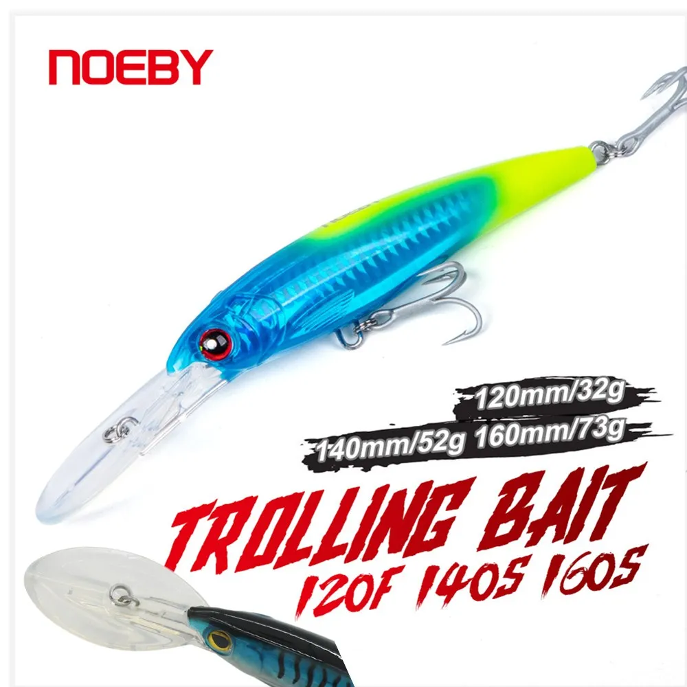 

Noeby Minnow Bait 12cm/32g 14cm/52g 16cm73g Floating Slow Sinking Trolling Fishing Lure Iscas Artificial Pesca Saltwater Wobbler