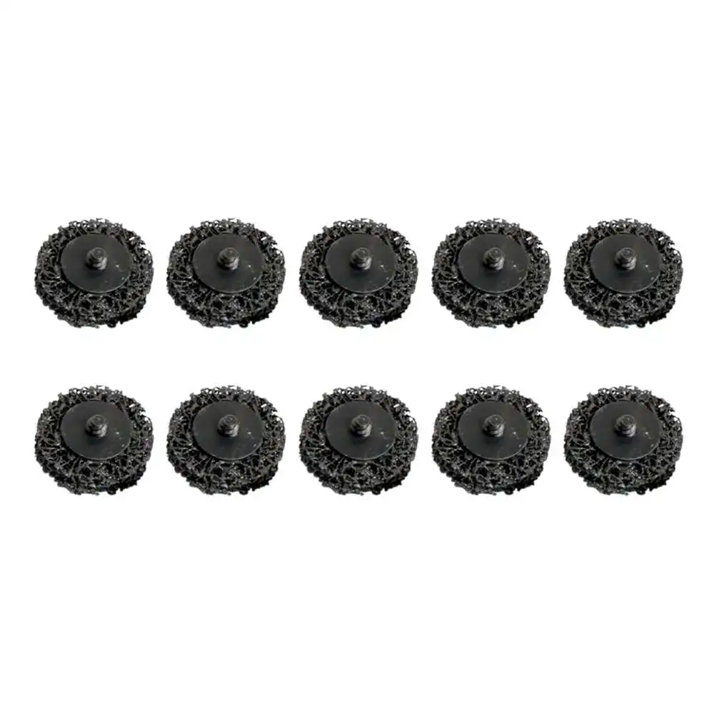 

10pcs Black 2 Inch 50mm Turn Poly Emery Disc Non-Woven Torque Nylon Polishing Pad Tool Supplies