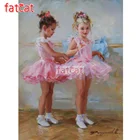 FATCAT Танец балета ребенка 5d diy Алмазная картина 100% квадратная круглая дрель Алмазная вышивка милый ангел девушка домашний декор AE1658