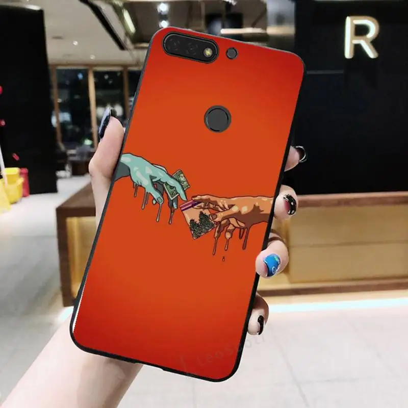 

Funny Hand The Creation of Adam Phone Case For huawei honor 10i 10 lite 8x 9x 20 30 v30 pro mate 20 30 40 lite pro coque