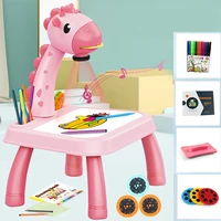 kids projector painting board table toy desk multifunctional writing arts crafts learning painting educational children toys