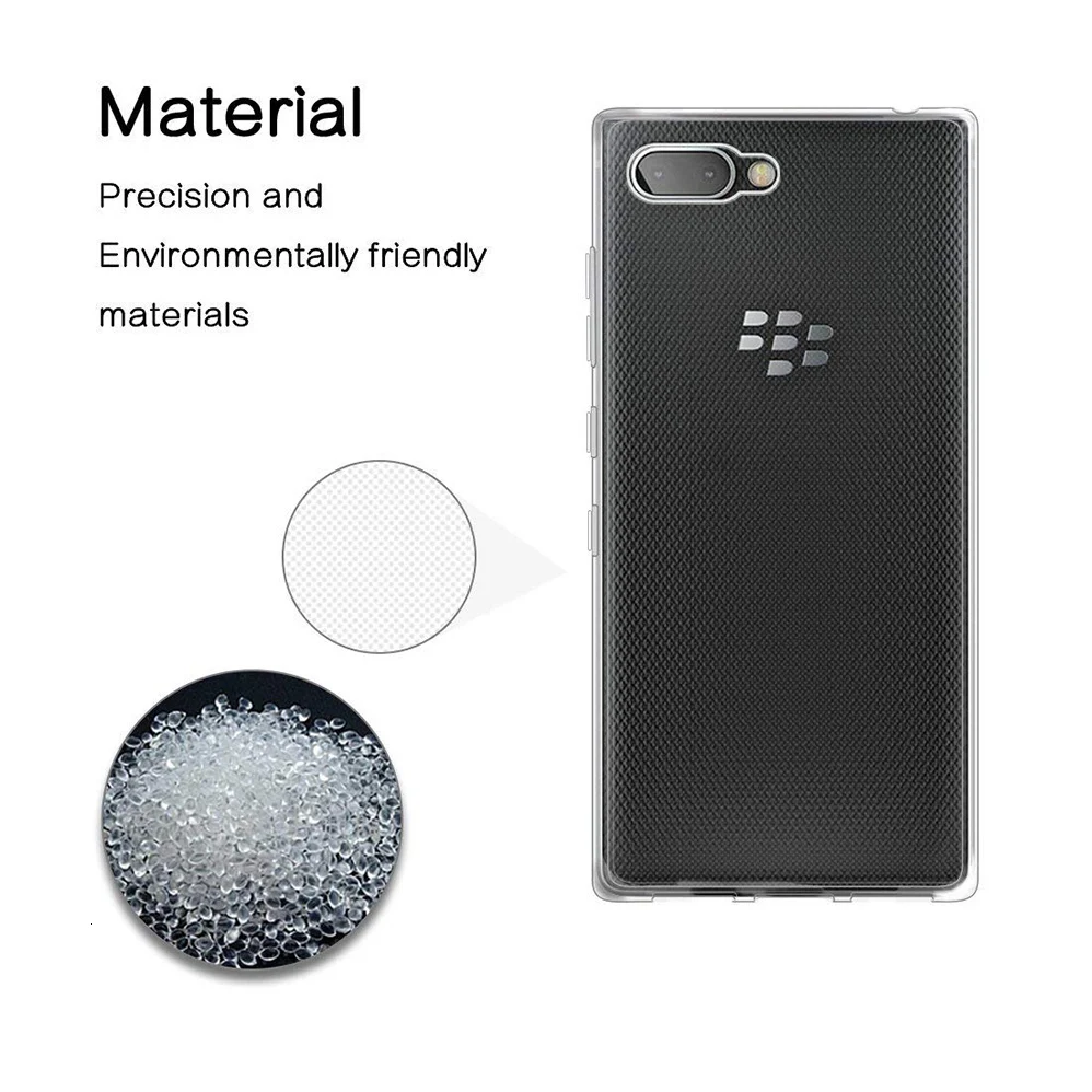 Для Blackberry Key2 BBF100 Прозрачный Силикон ТПЭ задняя крышка чехол 3D изогнутый 9H полный экран Закаленное стекло протектор экрана