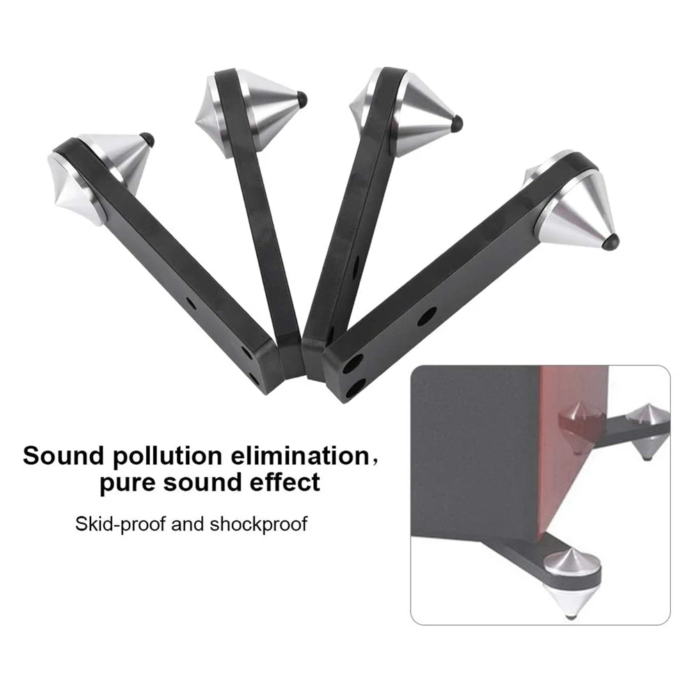 

1PC Speaker Shockproof Bracket 4PCS Combined Type Audio Foot Subwoofer Spike Bracket for Bookshelves SubwoofersPower Amplifiers