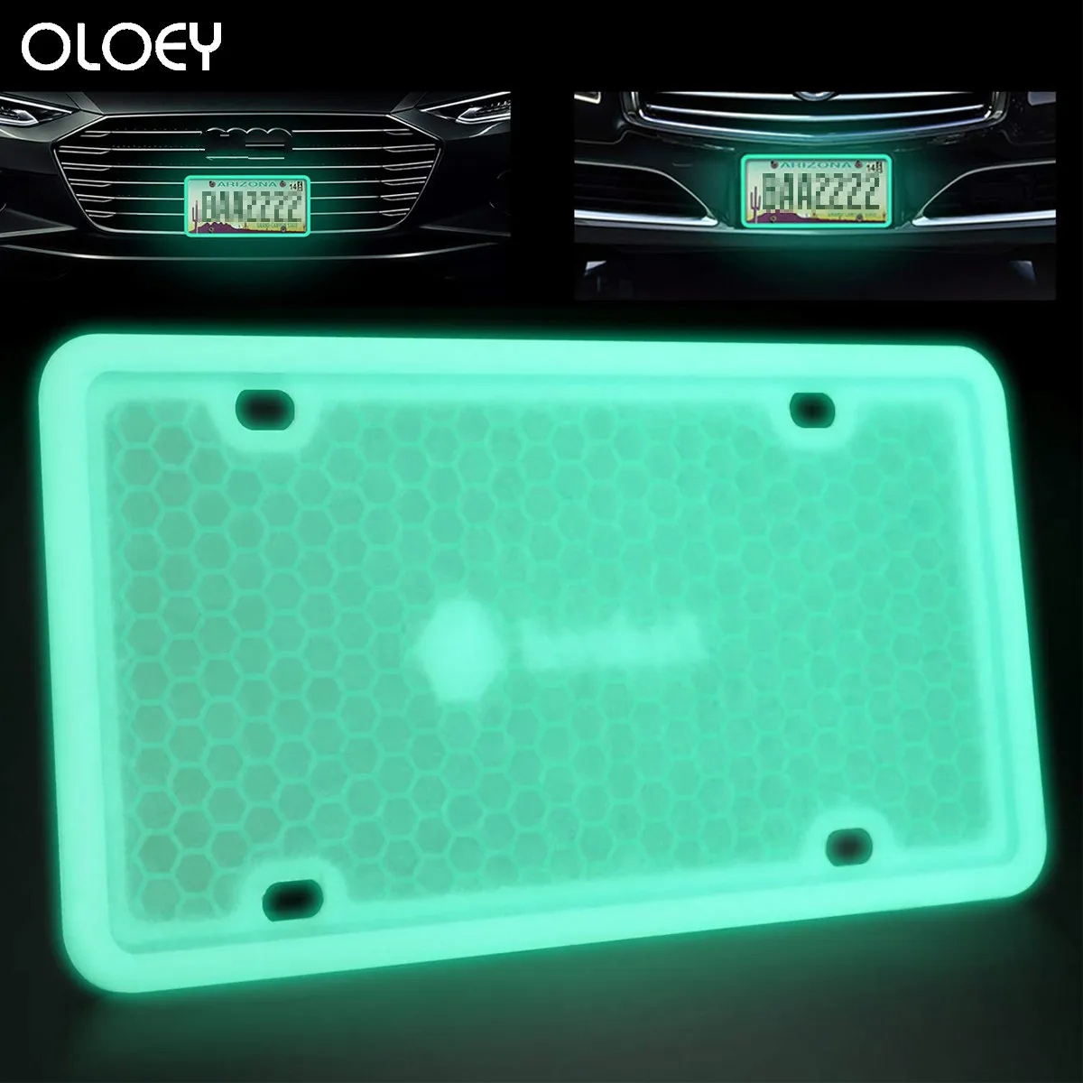 Светящаяся рамка для номерного знака силиконовая Антикоррозийная погремушка