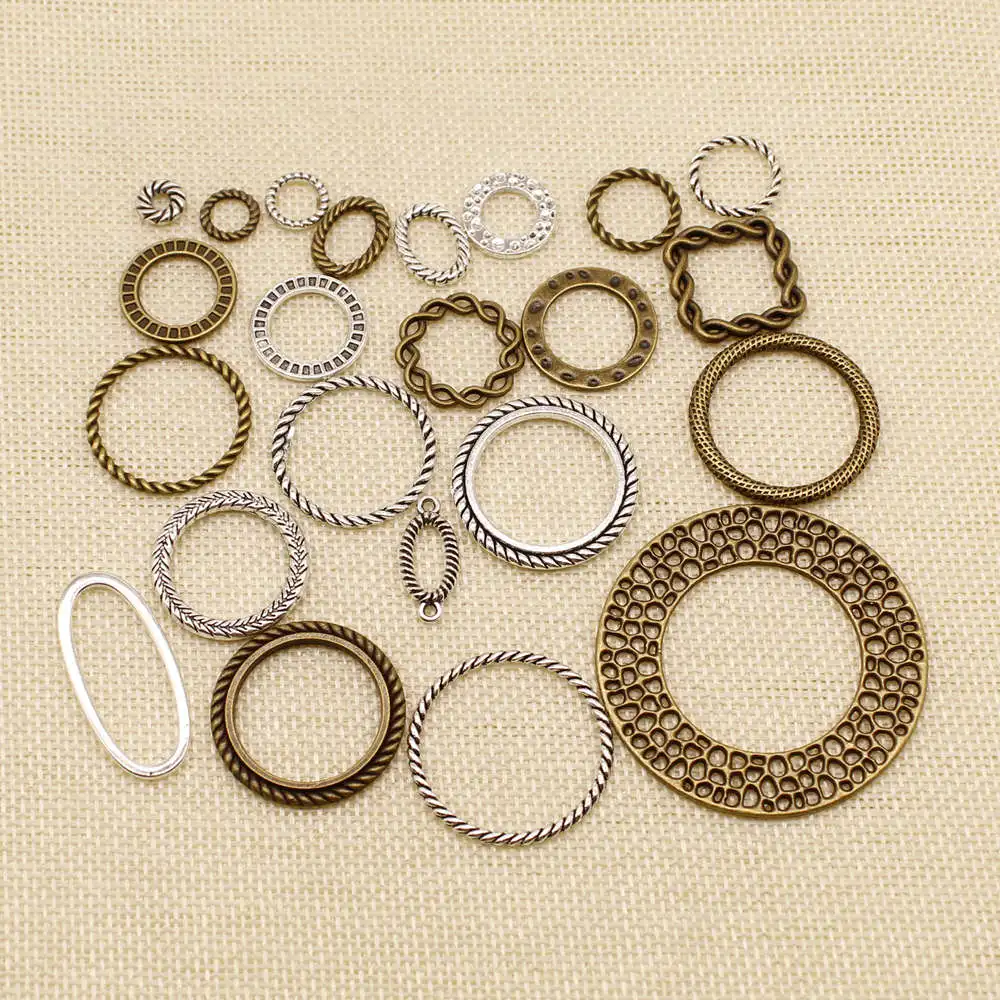 Hot Rope Circle Connector Charms For Bracelet Necklace Jewelry Diy Craft Accessory  