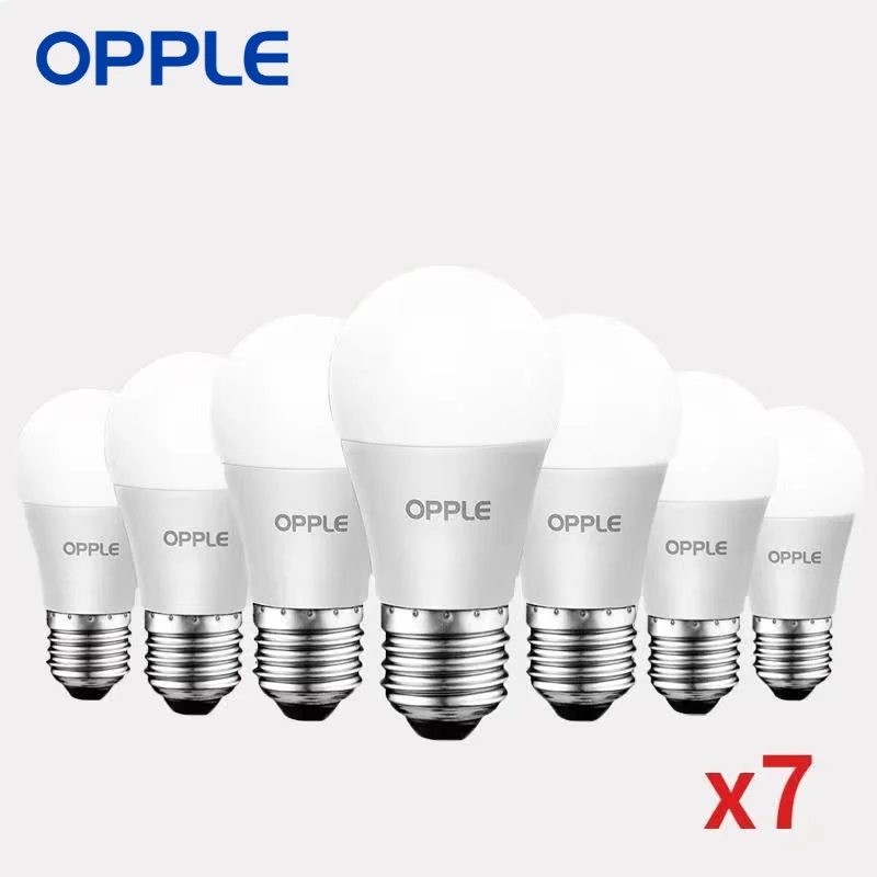 OPPLE 7Pcs LED Bulb E27 3W 9W 12W 14W Lamp Light Energy Saving 3000K 6500K White Warm Color Screw Mouth for House Living Room