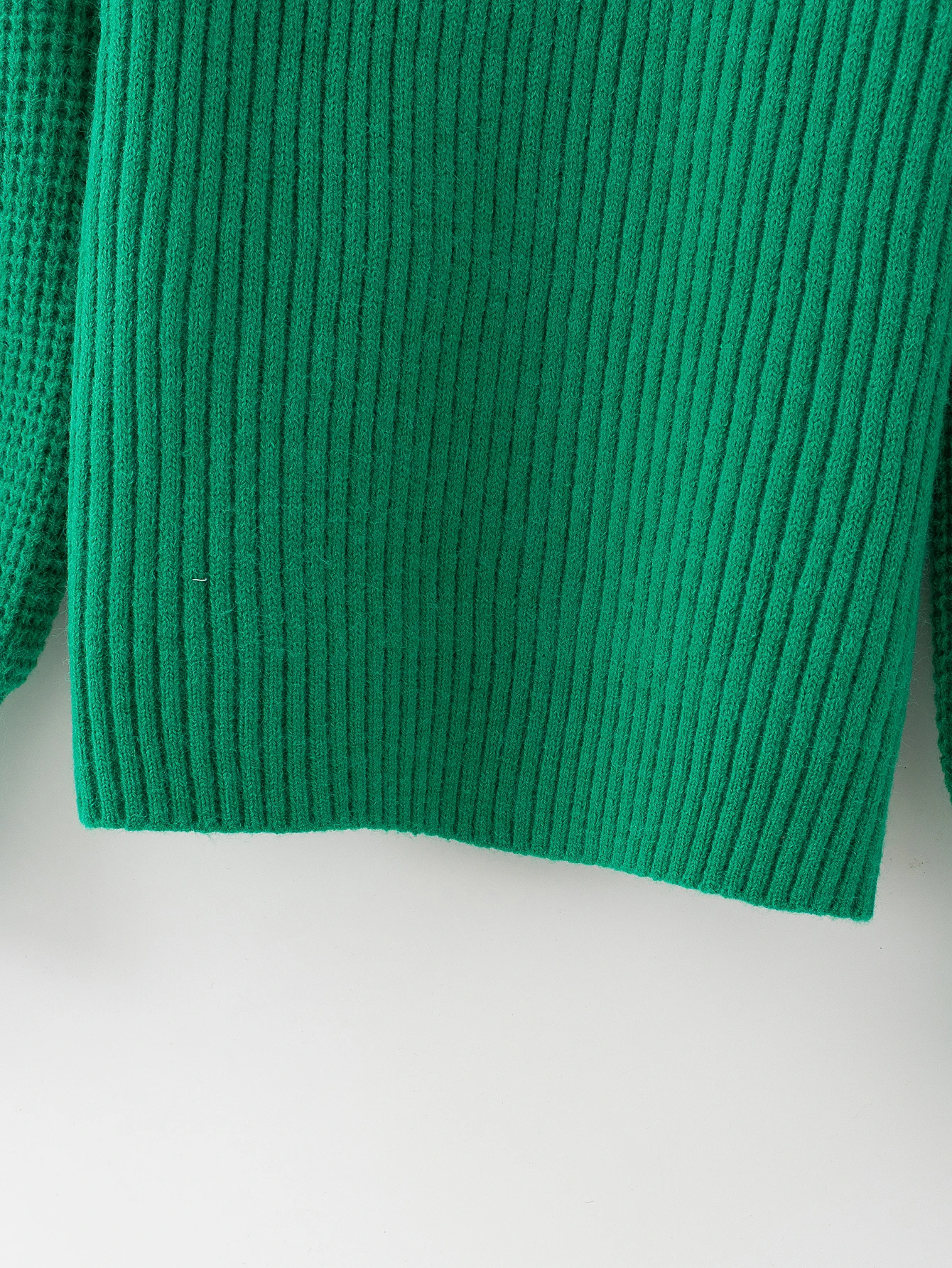 

Women's Fashion Lantern Sleeve Sweater Turtleneck Sweater Female Green Warm Knit Sweater Loose-fitting and Thickened Coat