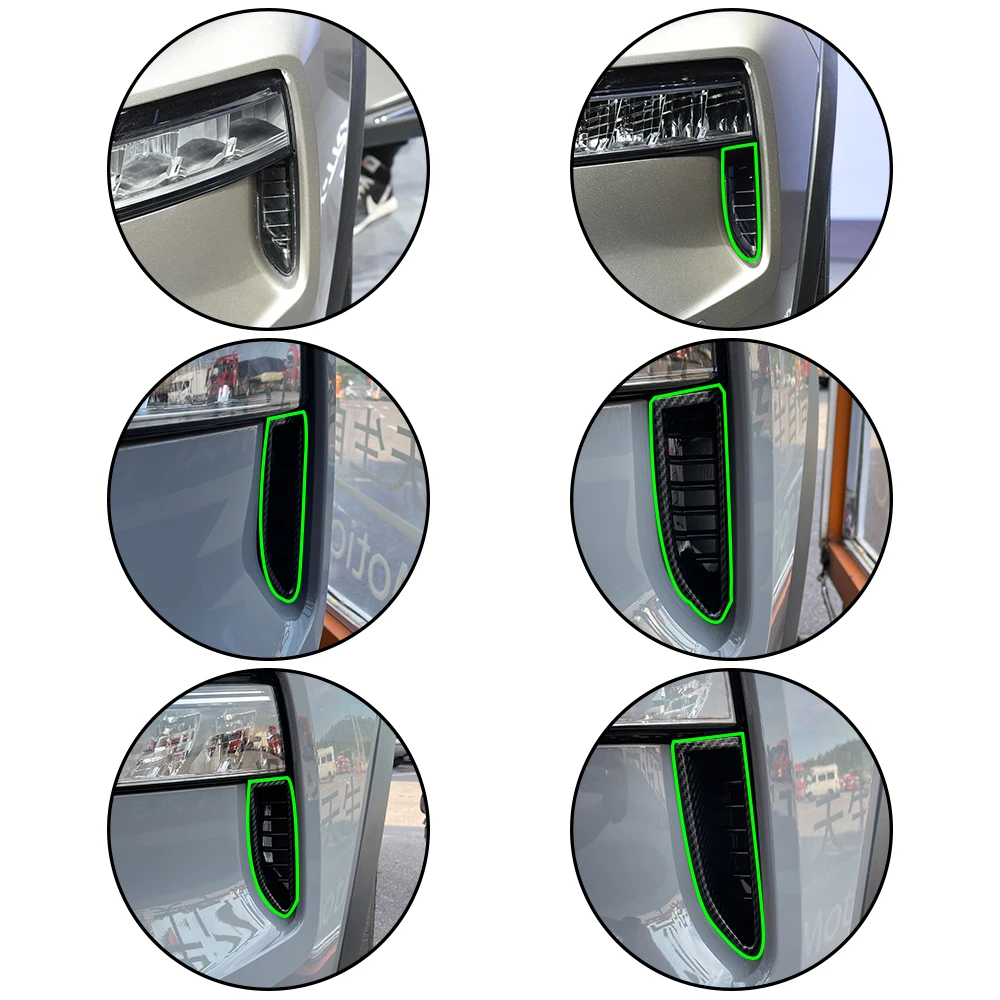 

Carbon Fiber Front Headlamp Headlight Rear Taillight Eyebrow Cover Decal Trim Exterior Accessories For X-Trail/Rogue 2022