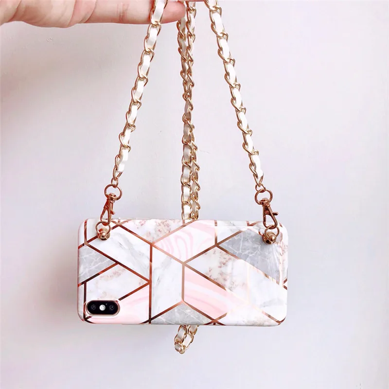 Мраморный сумка на ремешке-цепочке чехол из термопластичного полиуретана для