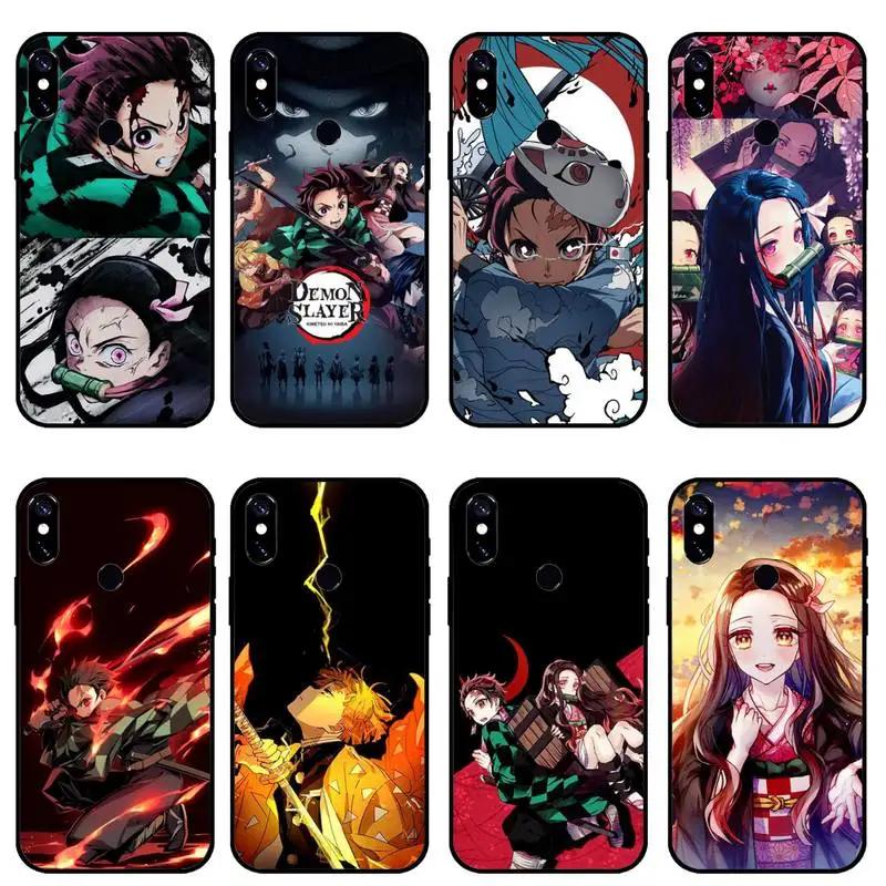 

Anime Demon Slayer Kimetsu no Yaiba Phone Case For Xiaomi mi 9 9t 10 redmi 9 9a 8 8a note 10 9 9s 8 8t 7 pro max funda