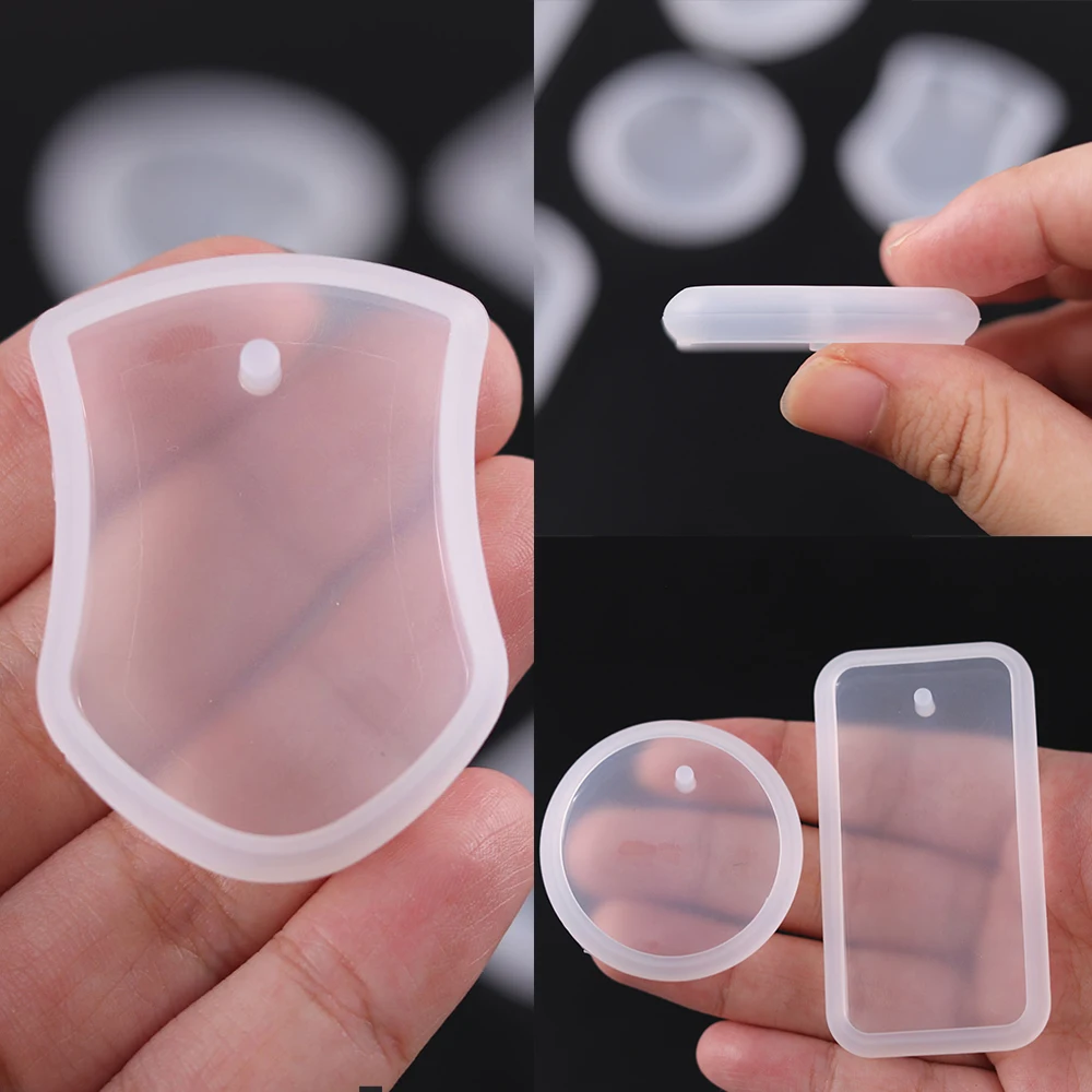 Хрустальная подвеска-брелок силиконовая форма круглая прямоугольная подвеска