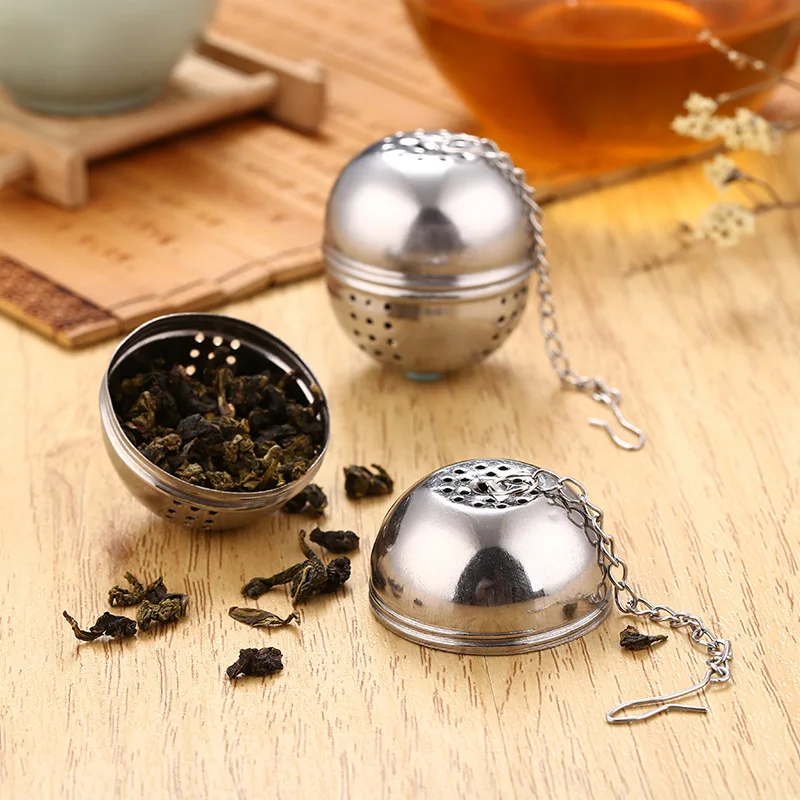 

1PC New Stainless Steel Ball Tea Infuser Mesh Filter Strainer Hook Loose Tea Leaf Spice Home Kitchen Accessories