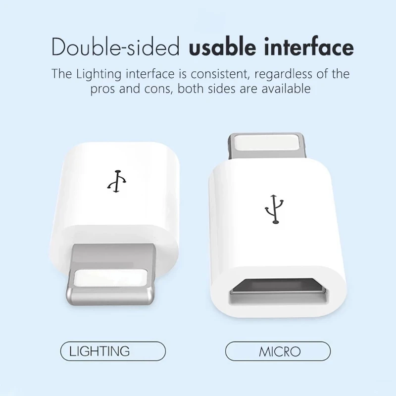Мини OTG адаптер Lightning/Micro USB для Apple IPhone 12 11 Pro Max XS XR X 7 8 6S 6 синхронизация данных