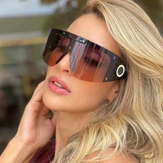 Oversized Shield Visor Sunglasses Windproof Sport Goggles UV400 Protection 3