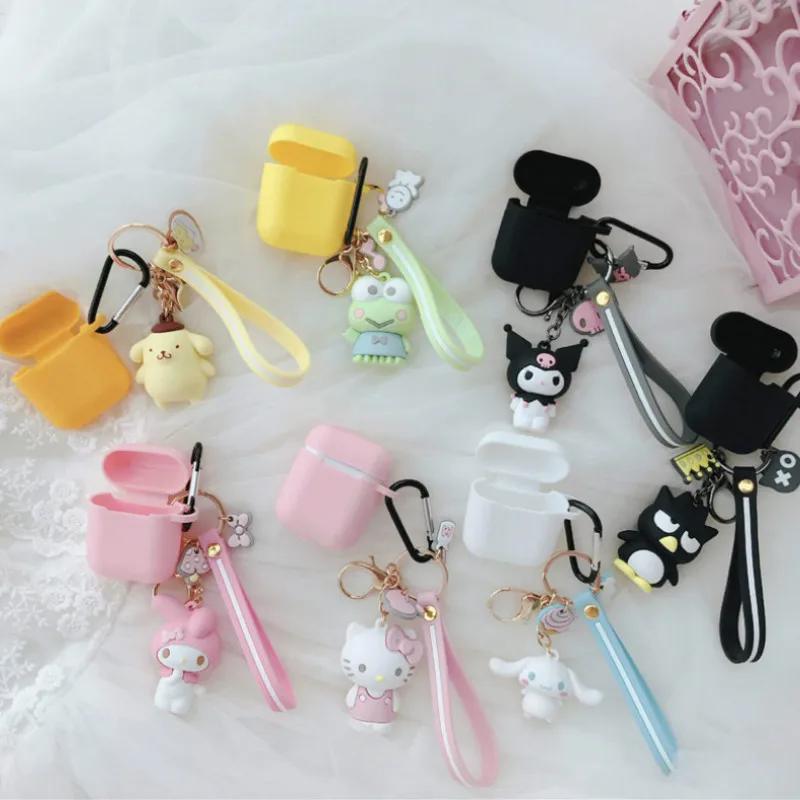 Японская Милая мультяшная гарнитура чехол для AirPods Cinnamoroll Melody Kuromi Buzz Toy беспроводной Bluetooth наушники чехол s с подвеской