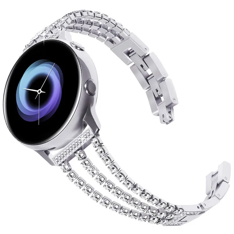 Ремешок 20мм и 22мм для Samsung Galaxy Gear S3 в розовом цвете для женских часов, браслет из нержавеющей стали с застежкой, подходит для Huawei GT2 с диаметром 46мм.