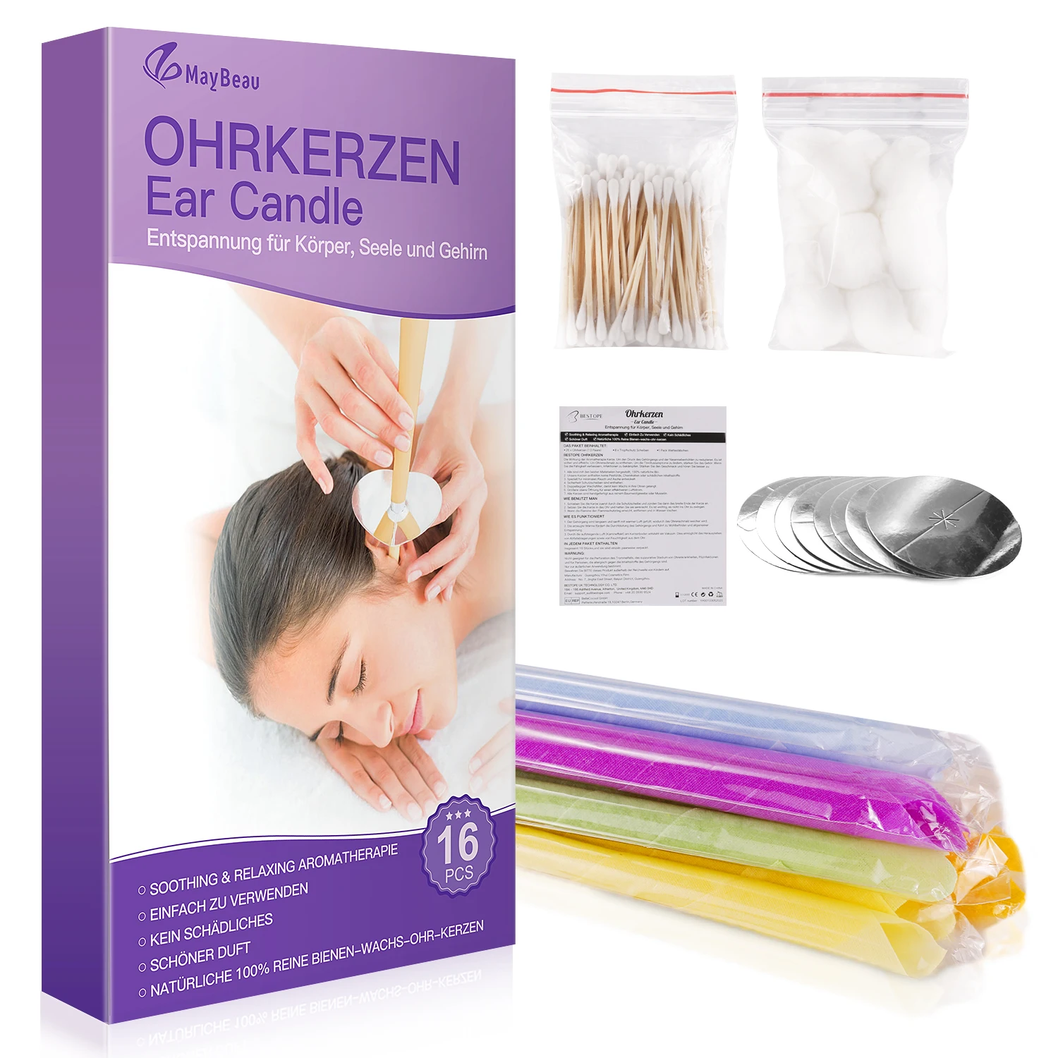 

8-Color Suit Maybeau OHRKERZEN Ear Candle For Soul And Brain