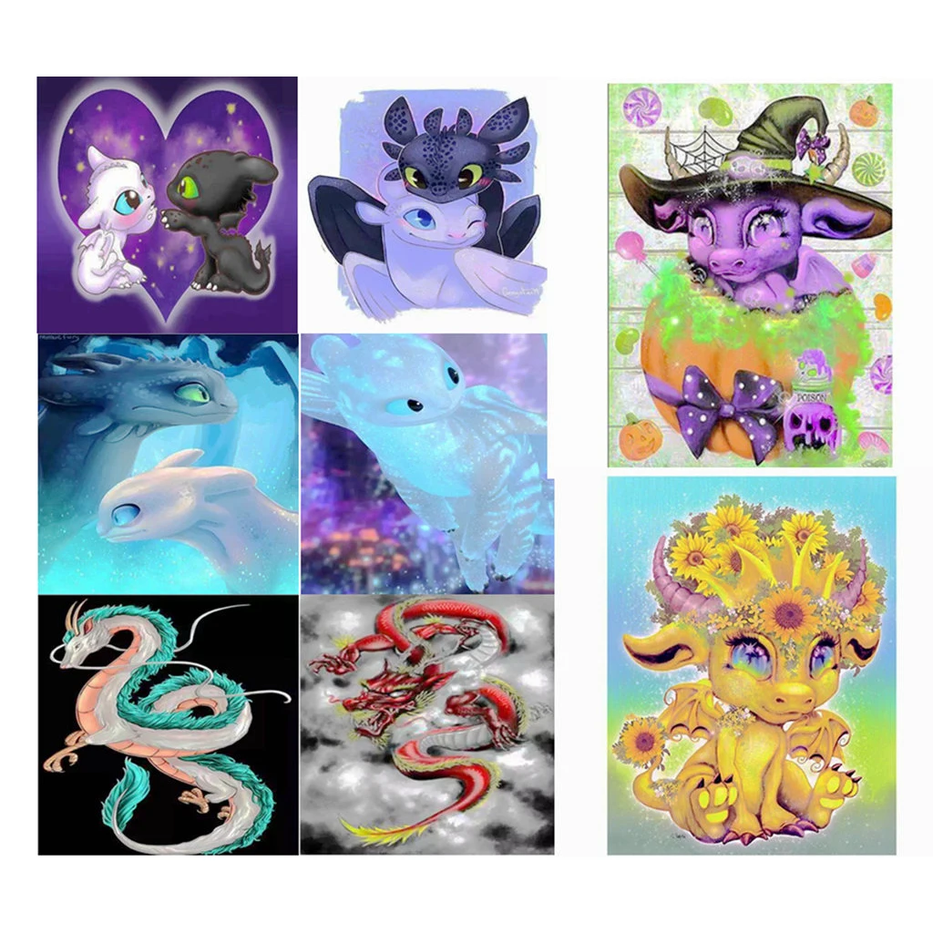 

"Cartoon Animal" Diamond Painting Sewing Art Gift Home Decor Wall Stickers 5D DIY Full Round Rhinestone Embroidery Cross Stitch