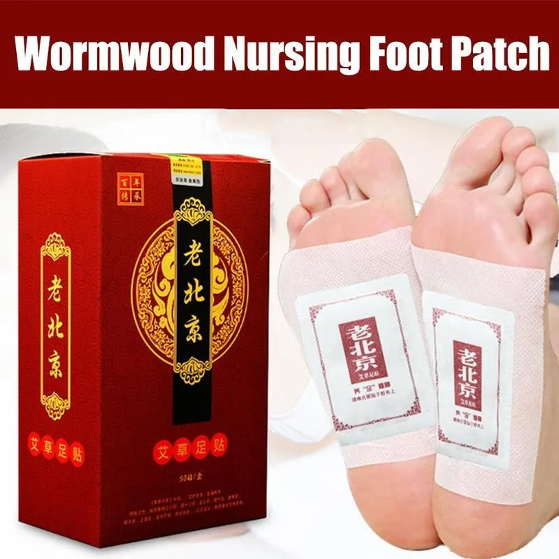 

50 Stickers Foot Stickers Wormwood Foot Patch Lose Weight Body Detox Improve Sleep Quality Eliminate Fatigue Chinese Healthcare