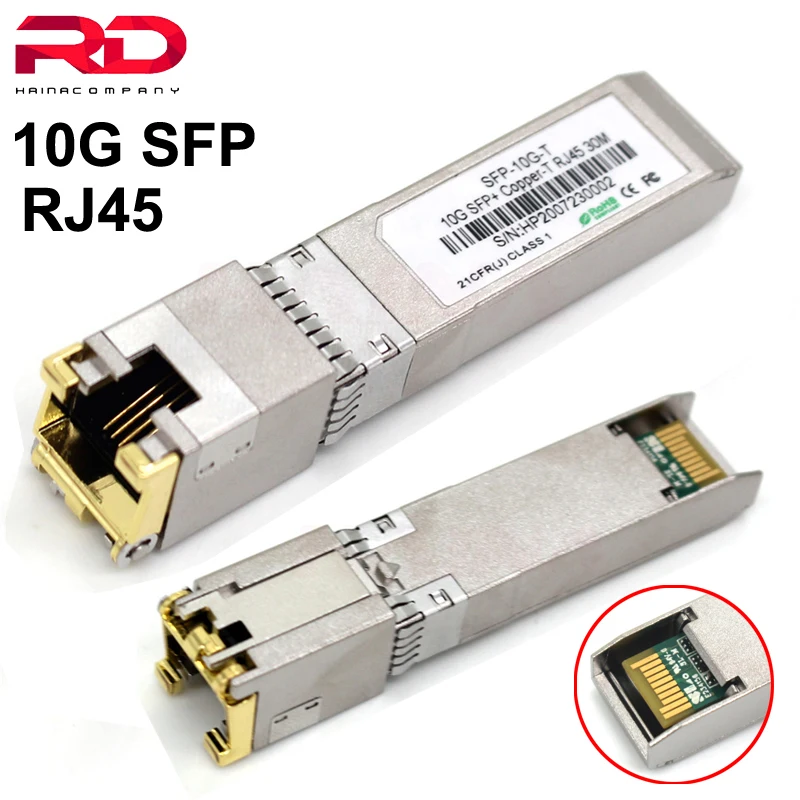 Модуль 10G SFP RJ45 медиаконвертер оптическое волокно для брендового сетевого