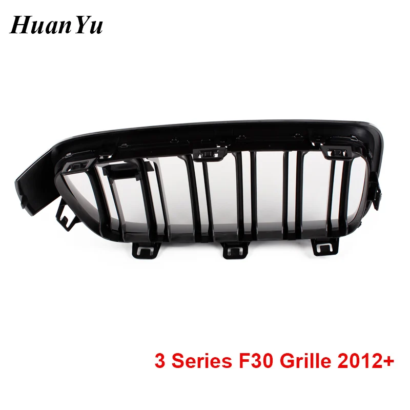 F30 2 slat волокнистая решетка для BMW 3 серии M3 Style передний бампер Racing Grills 320i 325i 328i 335i