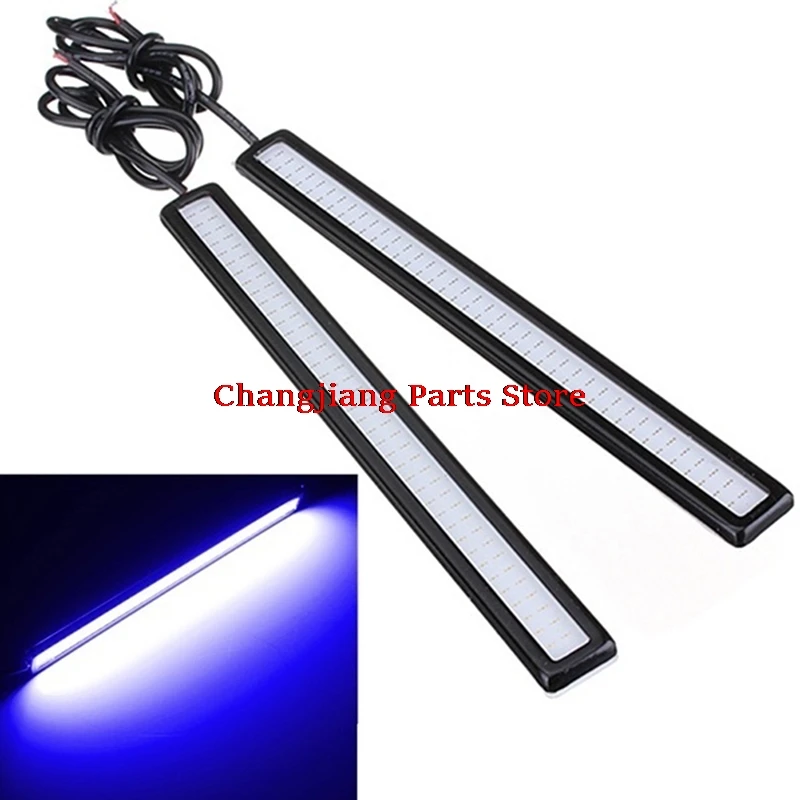 

1PC Hot sale 17cm Waterproof Daytime Running Light Blue Super Bright LED Car COB Lights DRL Driving Running Lamp 12V Day Light