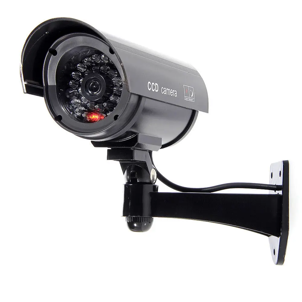 4 x Black Blinking Red LED Fake Dummy Home Security Surveillance Cameras | Безопасность и защита