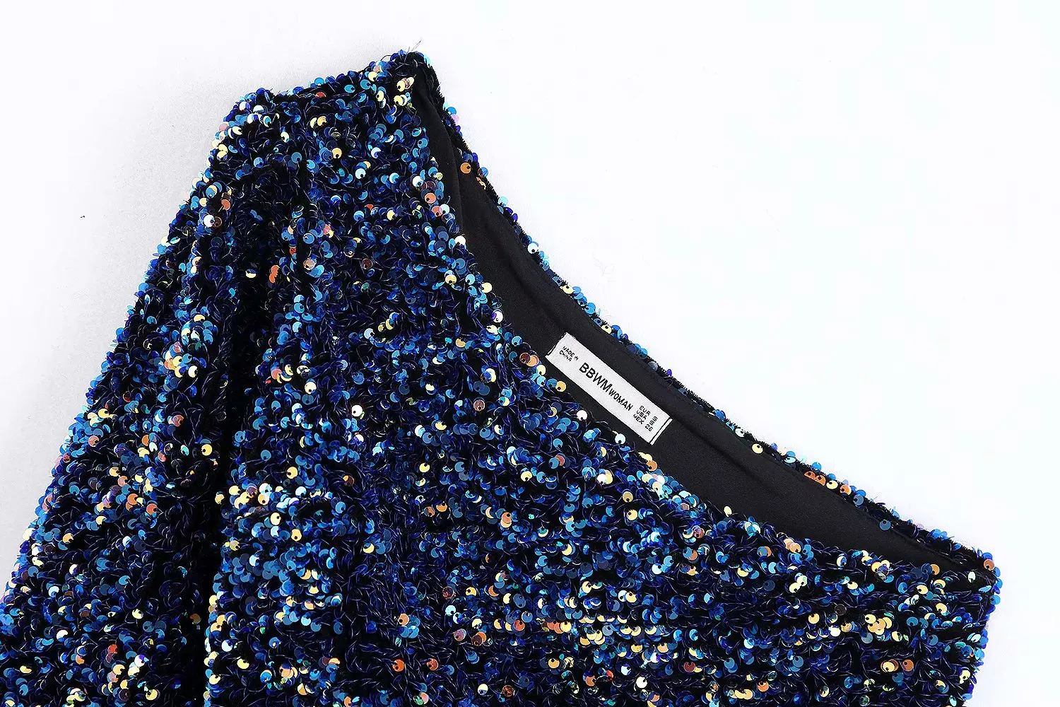 

SuperAen Spring 2020 New Design Bead Embroidery Skew Collar Asymmetric Blouse Women