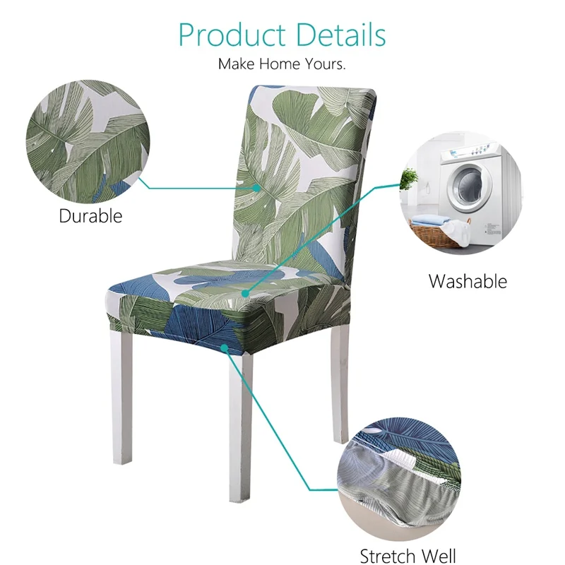 Чехол для стульев с принтом 6 шт. большие эластичные чехлы ресторанов банкетов