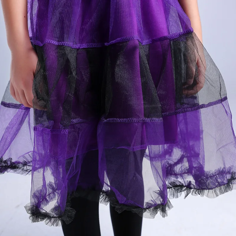 Детское летнее платье с коротким рукавом для девочек Хэллоуин косплей маленький