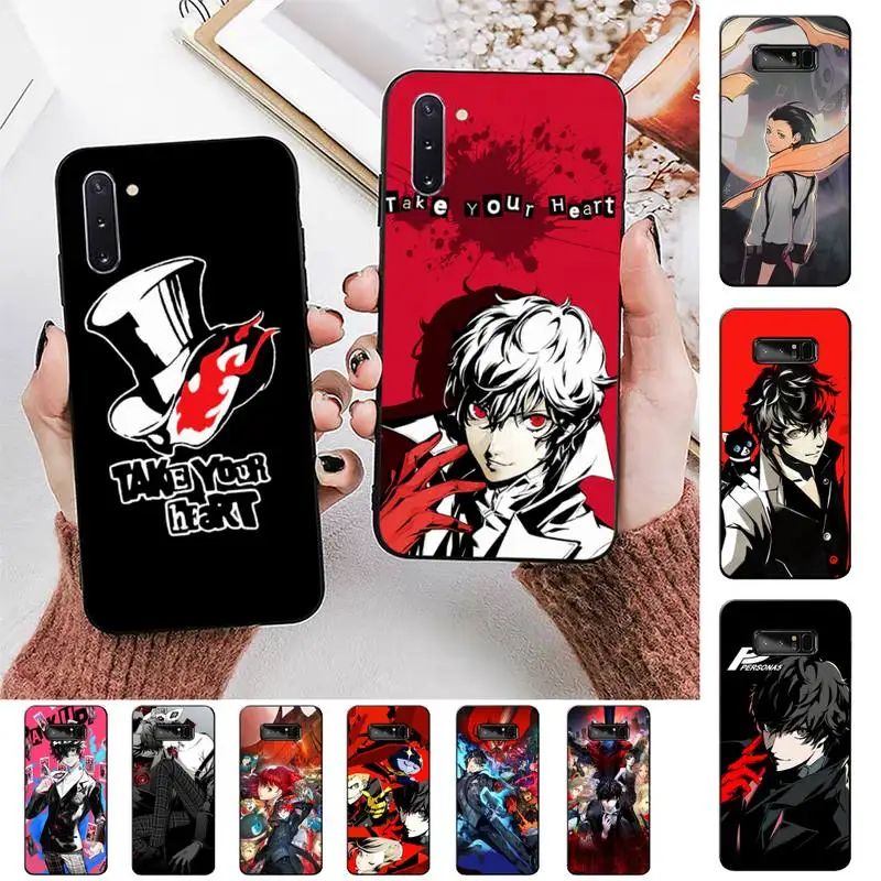 

FHNBLJ Persona 5 Phone Case for Samsung Note 5 7 8 9 10 20 pro plus lite ultra A21 12 72