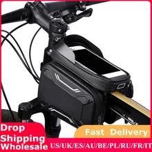 Bicycle Bags Front Frame MTB Bike Bag Cycling Accessories Waterproof Screen Touch Top Tube Phone Bag