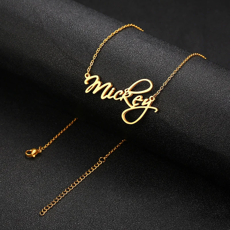 

Ожерелье Vnox с индивидуальным именем для девушек и женщин, ювелирные изделия на заказ от 14 до 22 дюймов