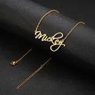 Ожерелье Vnox с индивидуальным именем для девушек и женщин, ювелирные изделия на заказ от 14 до 22 дюймов