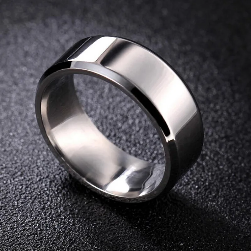 Titanium s TR001 Italina Rigant сплошное кольцо с покрытием из натурального золота 18К, классическое простое кольцо высшего качества в двух цветах на выбор#RG90696 - Цвет основного камня: Titanium s TR001