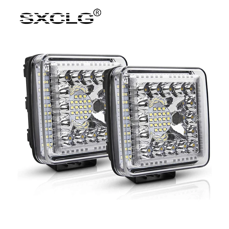 

SXCLG светодиодный вейшие светодиодные рабочие фары 12 В 24 в 75 Вт 6000K квадратные супер яркие дневные ходовые Противотуманные фары для грузовика...