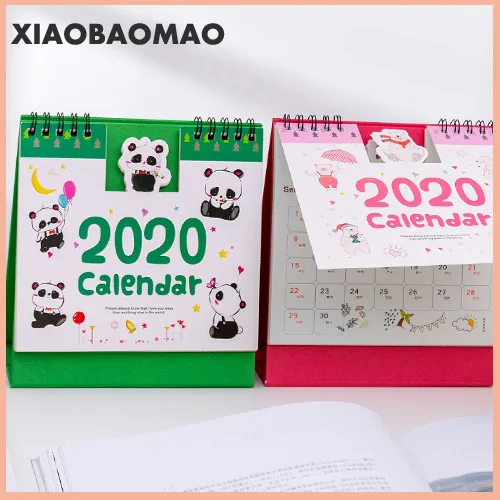 Мультяшный настольный мини-календарь 2020 креативный мультяшный маленький
