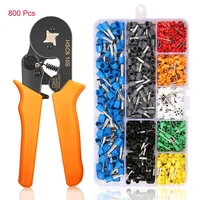 cable wire crimper crimping pliers tool ferrule crimpers 800pcs copper insulated cord pin end crimp terminal wire connector set