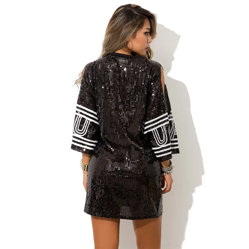 Костюмы для джазовых танцев женский черный костюм с блестками в стиле хип-хоп