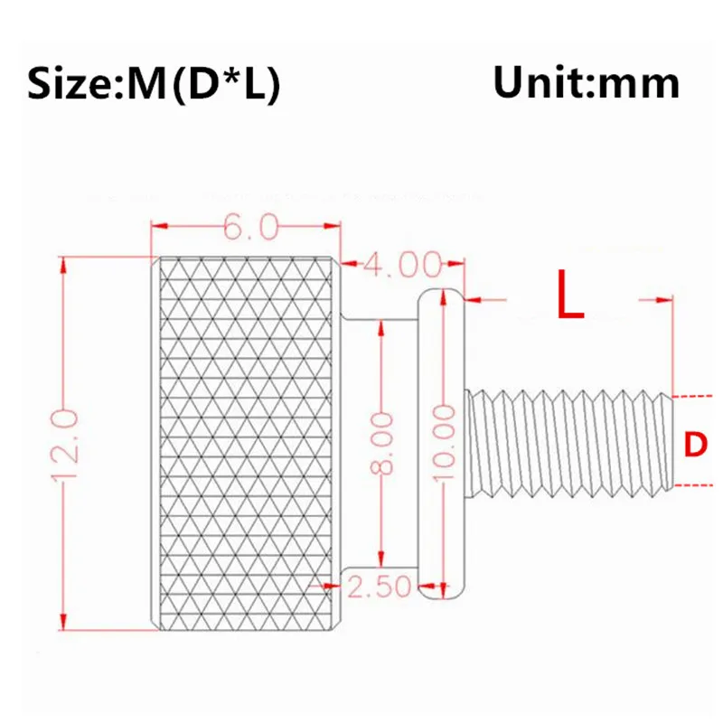 M3 Алюминиевый сплав чехол для компьютера с накатанной ручкой анодированный