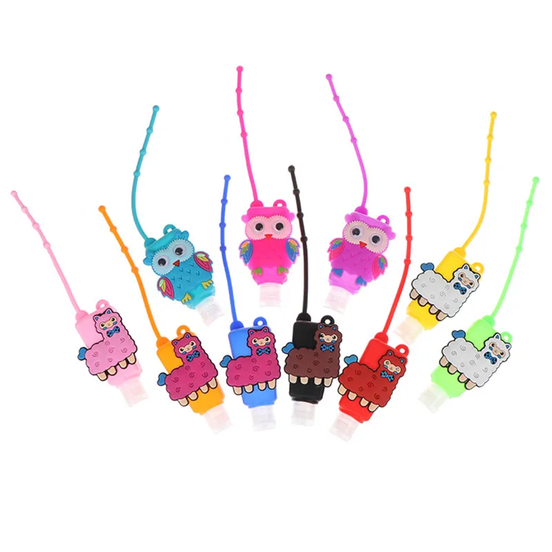 

1PC 30ml Cute Cartoon Silicone Bath Body Works Hand Sanitizer Bottle Antibacterial Holder