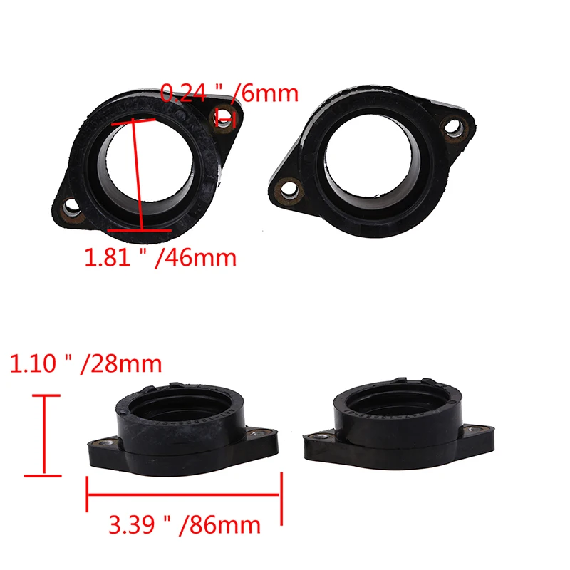 Черные мотоциклетные запчасти POSSBAY интерфейс карбюратора впускной коллектор