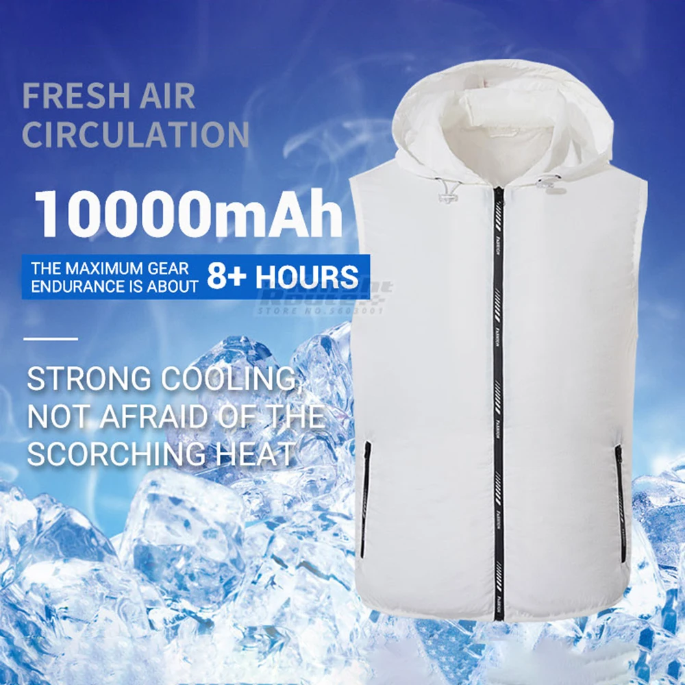 Мини-вентилятор жилет USB Питание ветровка для катания на велосипеде рыбалки