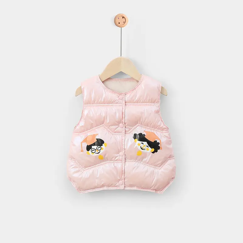 

Baby Vests Sleeveless Cartoon Down Clothes Jackets Vest Boys Girls Coats Kids Outdoor Vest Waistcoat Kids Outwear Coats P2 082