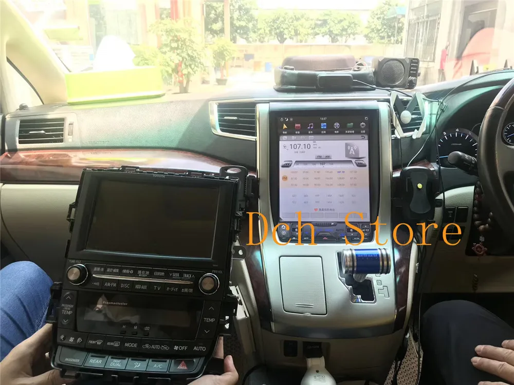 Автомобильный DVD плеер с GPS 12 1 ''вертикальный Тесла стиль Android 9 0 для Toyota Alphard