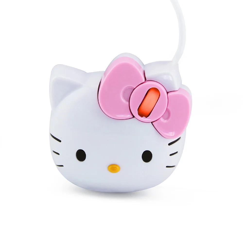 Проводная Милая мышь с мультяшным персонажем Hello Kitty удобная креативная